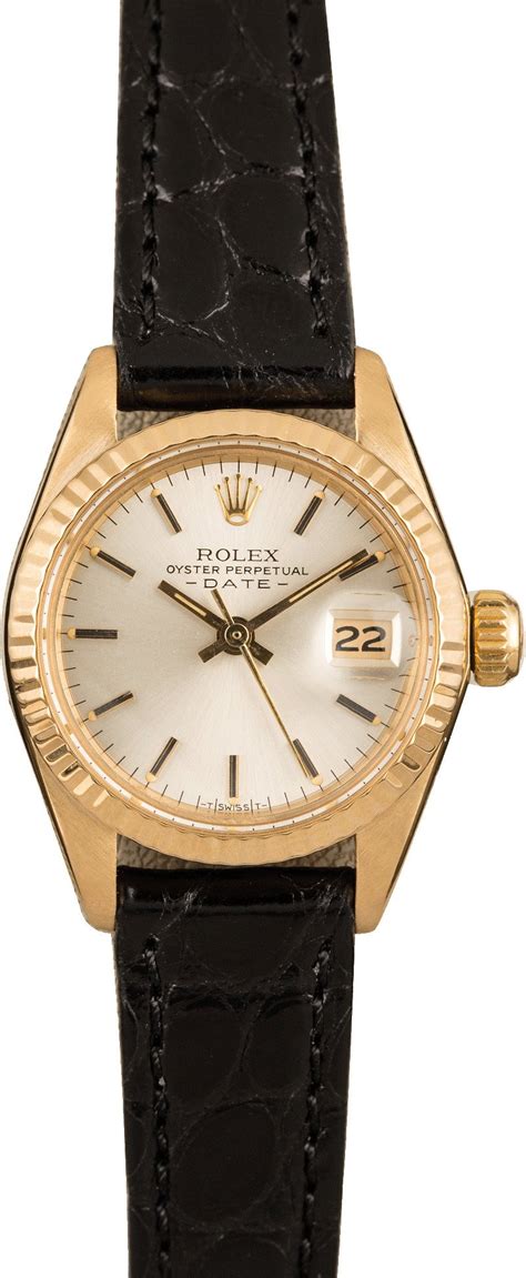 womens rolex with leather band